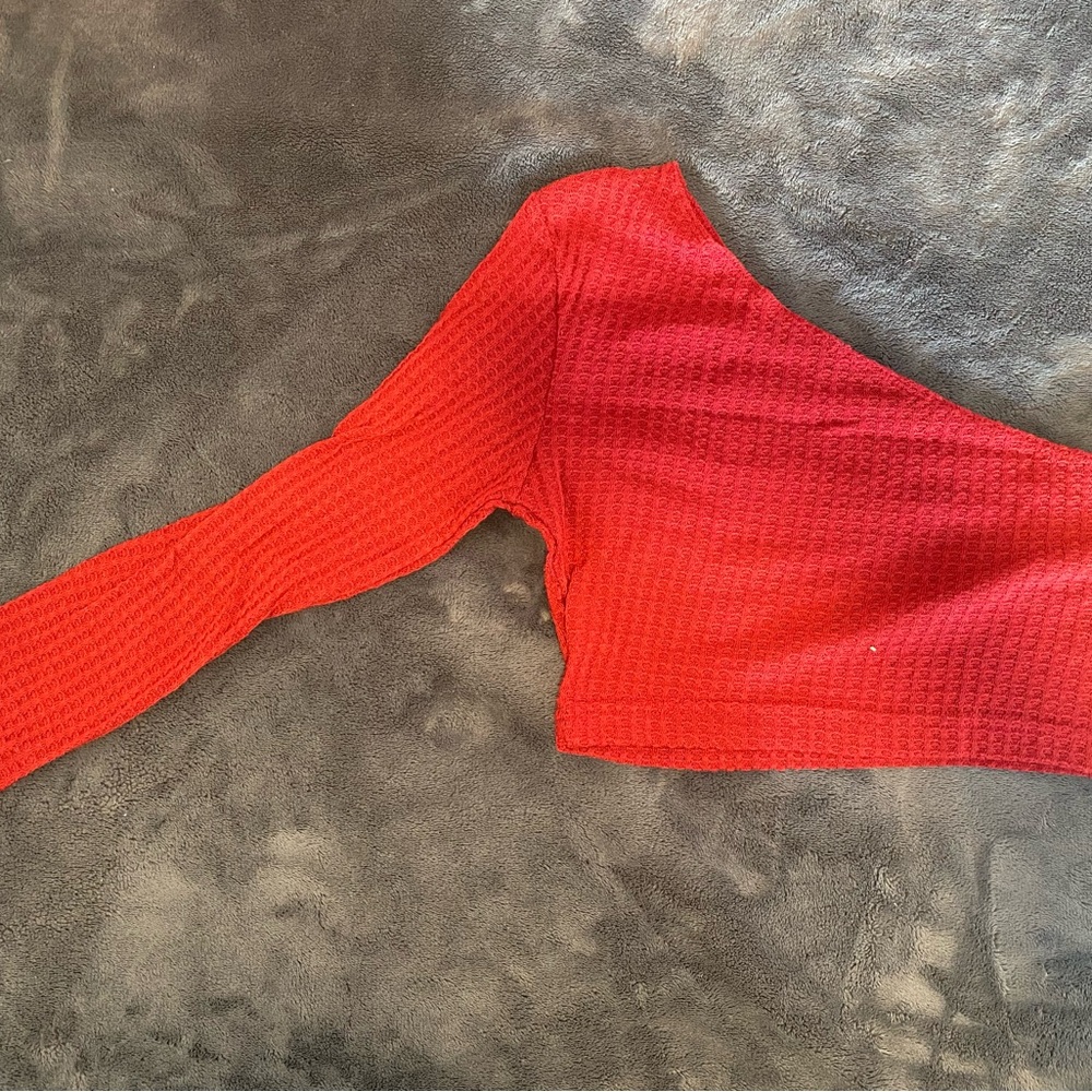 SHEIN Vibrant Red Textured Knit